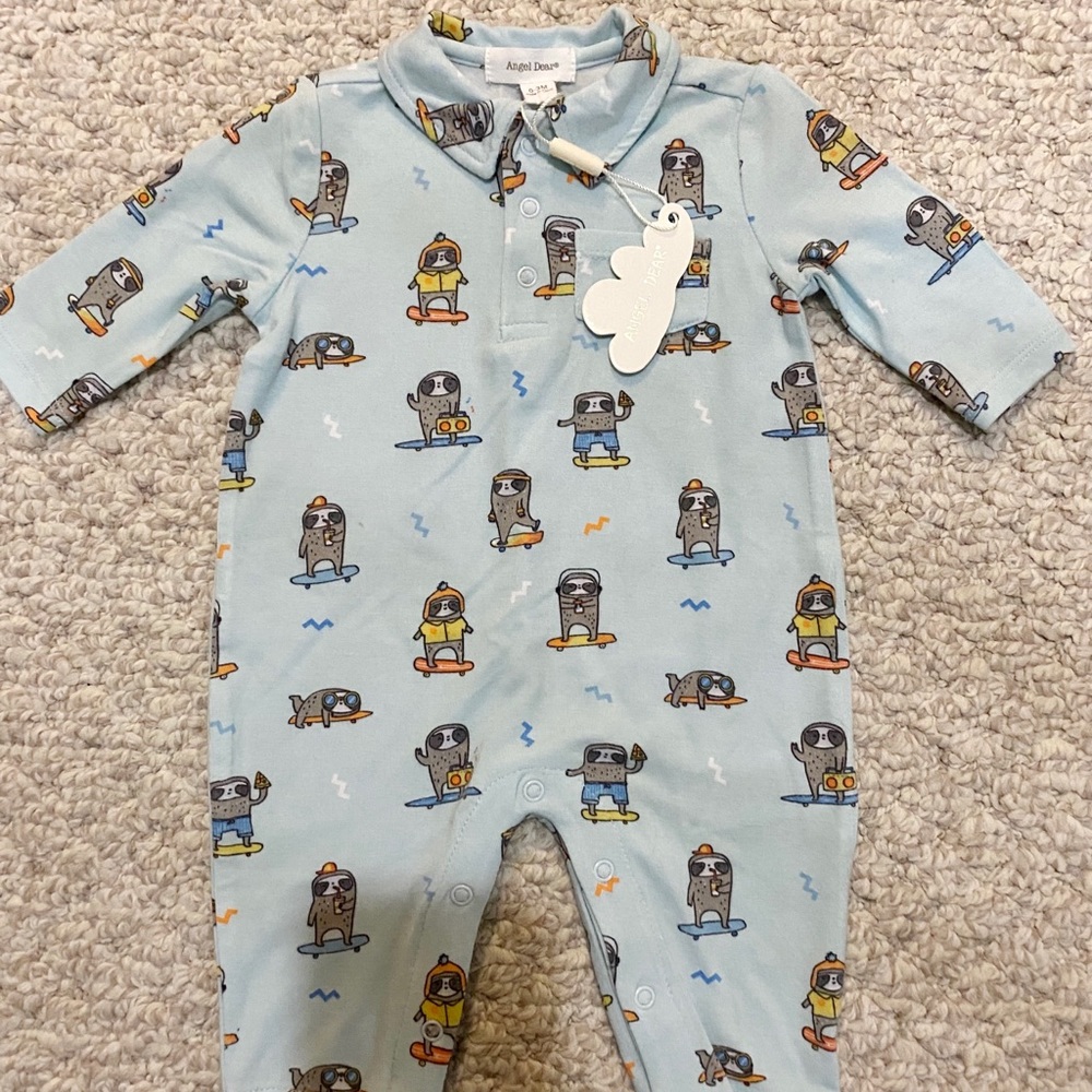 Super cute Angel Dear sloth romper